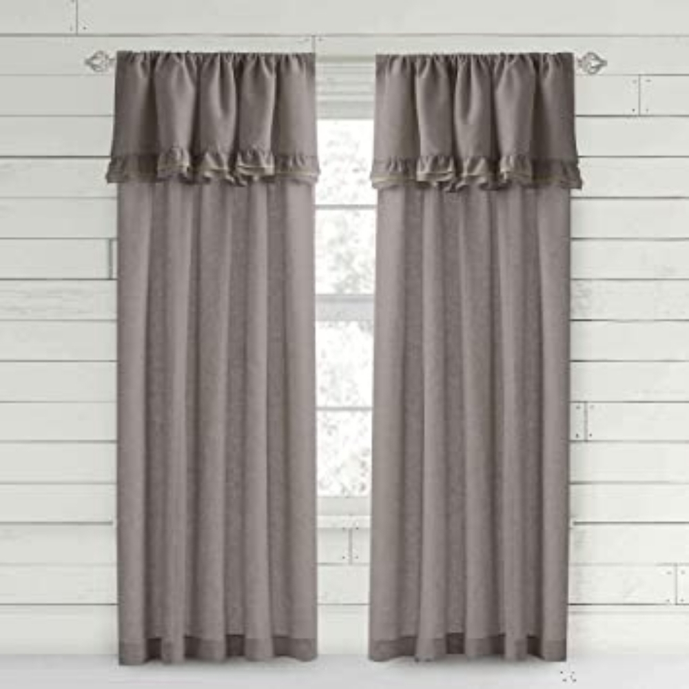 Bee and Willow Ruffle Rod Pocket Panel